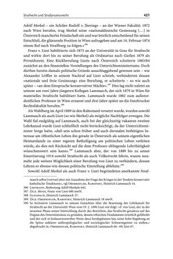 Bild der Seite - 421 - in Die Wiener Rechts- und Staatswissenschaftliche Fakultät 1918–1938