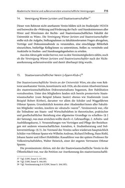Bild der Seite - 715 - in Die Wiener Rechts- und Staatswissenschaftliche Fakultät 1918–1938