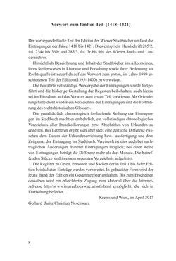 Bild der Seite - 8 - in Die Wiener Stadtbücher 1395-1430, Band 5