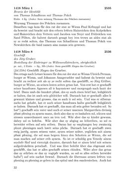 Image of the Page - 32 - in Die Wiener Stadtbücher 1395-1430, Volume 5