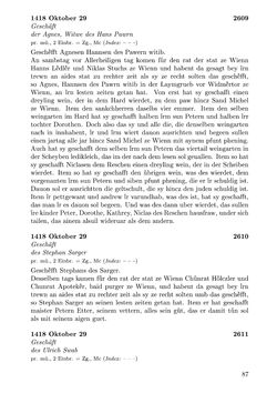 Image of the Page - 87 - in Die Wiener Stadtbücher 1395-1430, Volume 5