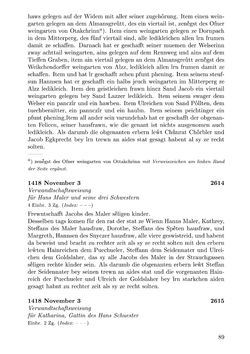 Image of the Page - 89 - in Die Wiener Stadtbücher 1395-1430, Volume 5