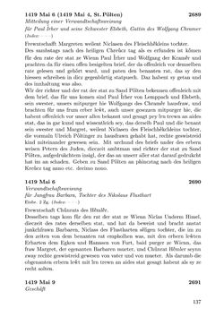 Image of the Page - 137 - in Die Wiener Stadtbücher 1395-1430, Volume 5