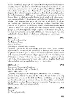 Image of the Page - 143 - in Die Wiener Stadtbücher 1395-1430, Volume 5