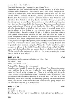 Image of the Page - 144 - in Die Wiener Stadtbücher 1395-1430, Volume 5