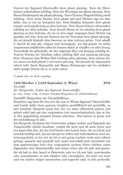 Image of the Page - 185 - in Die Wiener Stadtbücher 1395-1430, Volume 5