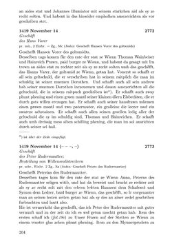 Image of the Page - 204 - in Die Wiener Stadtbücher 1395-1430, Volume 5