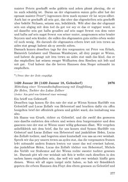 Image of the Page - 277 - in Die Wiener Stadtbücher 1395-1430, Volume 5