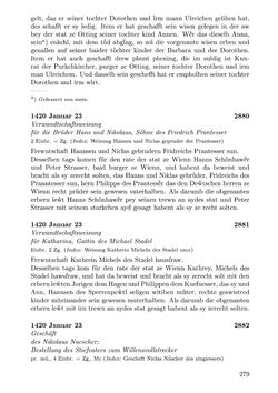 Image of the Page - 279 - in Die Wiener Stadtbücher 1395-1430, Volume 5