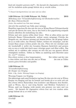 Image of the Page - 298 - in Die Wiener Stadtbücher 1395-1430, Volume 5