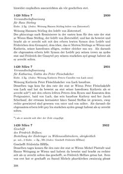 Image of the Page - 308 - in Die Wiener Stadtbücher 1395-1430, Volume 5