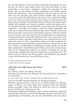 Image of the Page - 321 - in Die Wiener Stadtbücher 1395-1430, Volume 5