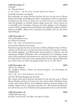 Image of the Page - 397 - in Die Wiener Stadtbücher 1395-1430, Volume 5