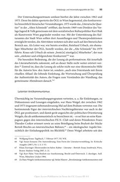 Bild der Seite - 99 - in Wolfgang Kraus und der österreichische Literaturbetrieb nach 1945