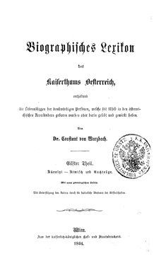 Image of the Page - (000001) - in Biographisches Lexikon des Kaiserthums Oesterreich - Károlyi-Kiwisch, Volume 11