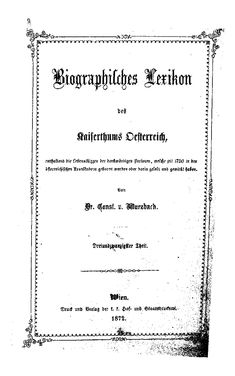Image of the Page - (000002) - in Biographisches Lexikon des Kaiserthums Oesterreich - Podlaha-Prokesch, Volume 23