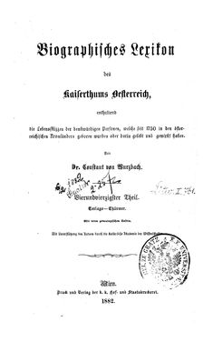 Image of the Page - (000001) - in Biographisches Lexikon des Kaiserthums Oesterreich - Terlago-Thürmer, Volume 44