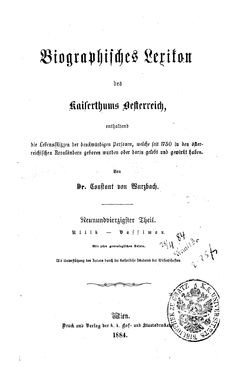 Bild der Seite - (000001) - in Biographisches Lexikon des Kaiserthums Oesterreich - Ullik-Vassimon, Band 49