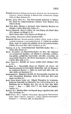 Bild der Seite - XXXI - in Biographisches Lexikon des Kaiserthums Oesterreich - Zichy-Zyka, Band 60