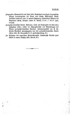 Bild der Seite - XXXIX - in Biographisches Lexikon des Kaiserthums Oesterreich - Zichy-Zyka, Band 60
