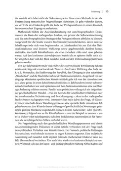 Bild der Seite - 13 - in Zeitwesen - Autobiographik österreichischer Künstlerinnen und Künstler im Spannungsfeld von Politik und Gesellschaft 1900–1945