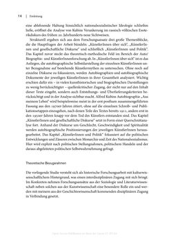 Image of the Page - 14 - in Zeitwesen - Autobiographik österreichischer Künstlerinnen und Künstler im Spannungsfeld von Politik und Gesellschaft 1900–1945