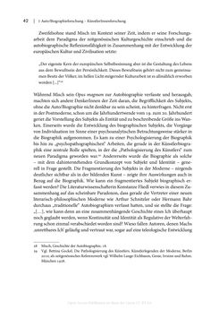 Bild der Seite - 42 - in Zeitwesen - Autobiographik österreichischer Künstlerinnen und Künstler im Spannungsfeld von Politik und Gesellschaft 1900–1945