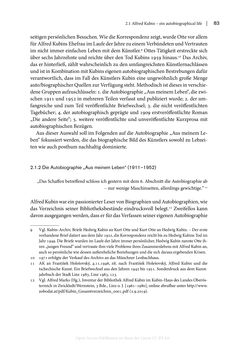 Bild der Seite - 83 - in Zeitwesen - Autobiographik österreichischer Künstlerinnen und Künstler im Spannungsfeld von Politik und Gesellschaft 1900–1945