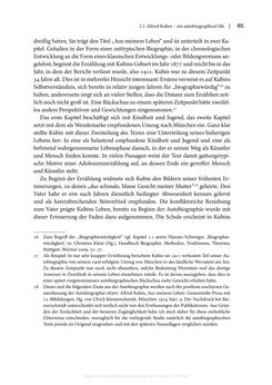 Bild der Seite - 85 - in Zeitwesen - Autobiographik österreichischer Künstlerinnen und Künstler im Spannungsfeld von Politik und Gesellschaft 1900–1945