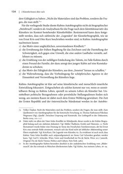 Bild der Seite - 104 - in Zeitwesen - Autobiographik österreichischer Künstlerinnen und Künstler im Spannungsfeld von Politik und Gesellschaft 1900–1945