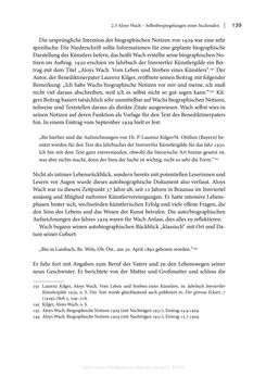 Bild der Seite - 139 - in Zeitwesen - Autobiographik österreichischer Künstlerinnen und Künstler im Spannungsfeld von Politik und Gesellschaft 1900–1945