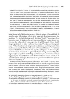Bild der Seite - 141 - in Zeitwesen - Autobiographik österreichischer Künstlerinnen und Künstler im Spannungsfeld von Politik und Gesellschaft 1900–1945