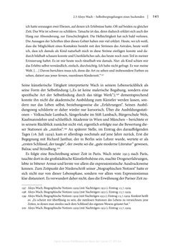 Bild der Seite - 141 - in Zeitwesen - Autobiographik österreichischer Künstlerinnen und Künstler im Spannungsfeld von Politik und Gesellschaft 1900–1945