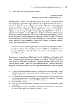 Bild der Seite - 185 - in Zeitwesen - Autobiographik österreichischer Künstlerinnen und Künstler im Spannungsfeld von Politik und Gesellschaft 1900–1945