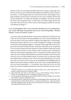 Bild der Seite - 213 - in Zeitwesen - Autobiographik österreichischer Künstlerinnen und Künstler im Spannungsfeld von Politik und Gesellschaft 1900–1945