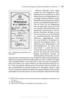 Image of the Page - 375 - in Zeitwesen - Autobiographik österreichischer Künstlerinnen und Künstler im Spannungsfeld von Politik und Gesellschaft 1900–1945