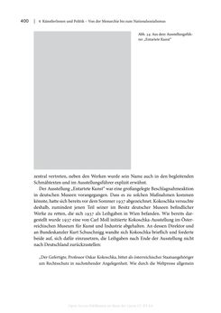 Image of the Page - 400 - in Zeitwesen - Autobiographik österreichischer Künstlerinnen und Künstler im Spannungsfeld von Politik und Gesellschaft 1900–1945