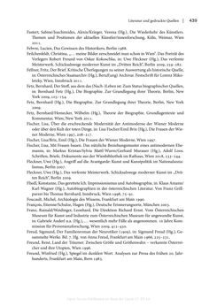 Bild der Seite - 439 - in Zeitwesen - Autobiographik österreichischer Künstlerinnen und Künstler im Spannungsfeld von Politik und Gesellschaft 1900–1945